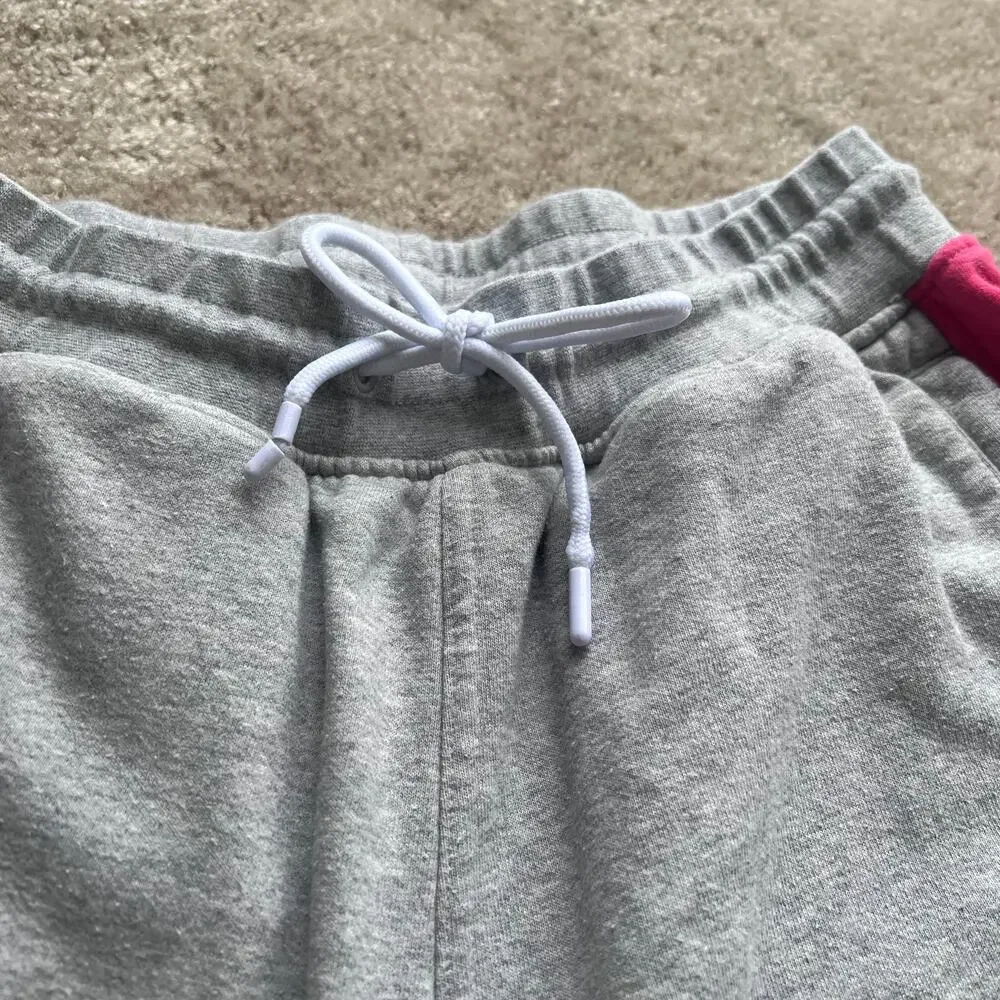 Staple Pigeon Men's Light Gray Sweat Shorts Multi-Colored Sides Size Large
